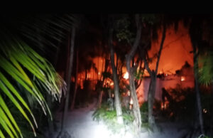 Se incendia el hotel “La Célula” en la Reserva de la Biosfera de Sian Ka’an en Tulum