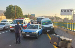 Choque en la autopista México-Pachuca deja diez lesionados