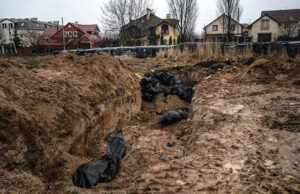 Hallan otra fosa común en Bucha con diez cuerpos calcinados, suman 67 cadáveres en las mismas condiciones