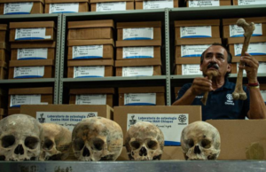 Descubren 150 cráneos de un posible altar maya en Chiapas