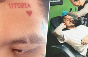 Adió a la ‘Utopía’: Christian Nodal se borra otro tatuaje de Belinda