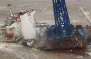 En China, más de 24 tripulantes están desaparecidos por naufrago de un barco