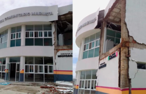 Sismo magnitud 7.7 en Michoacán deja grietas y daños en hospital, iglesias y negocios