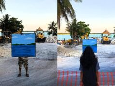 Protesta en Bacalar por las obras de la SEDENA que están destruyendo la laguna