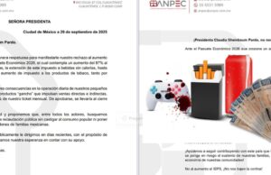 ANPEC envía carta a Claudia Sheinbaum para rechazar aumento al IEPS en refrescos y tabaco